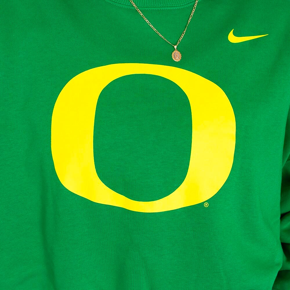 Classic Oregon O, Nike, Green, Pullover, Women, Essential, Sweatshirt, 795234